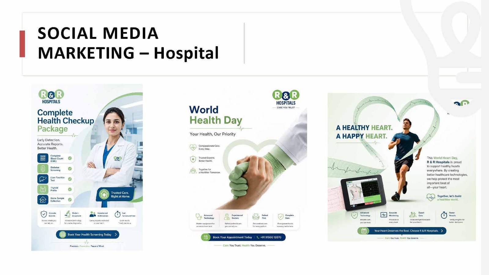 R&R Hospitals 1 — healthcare social media marketing, hospital ad creatives, medical campaign design