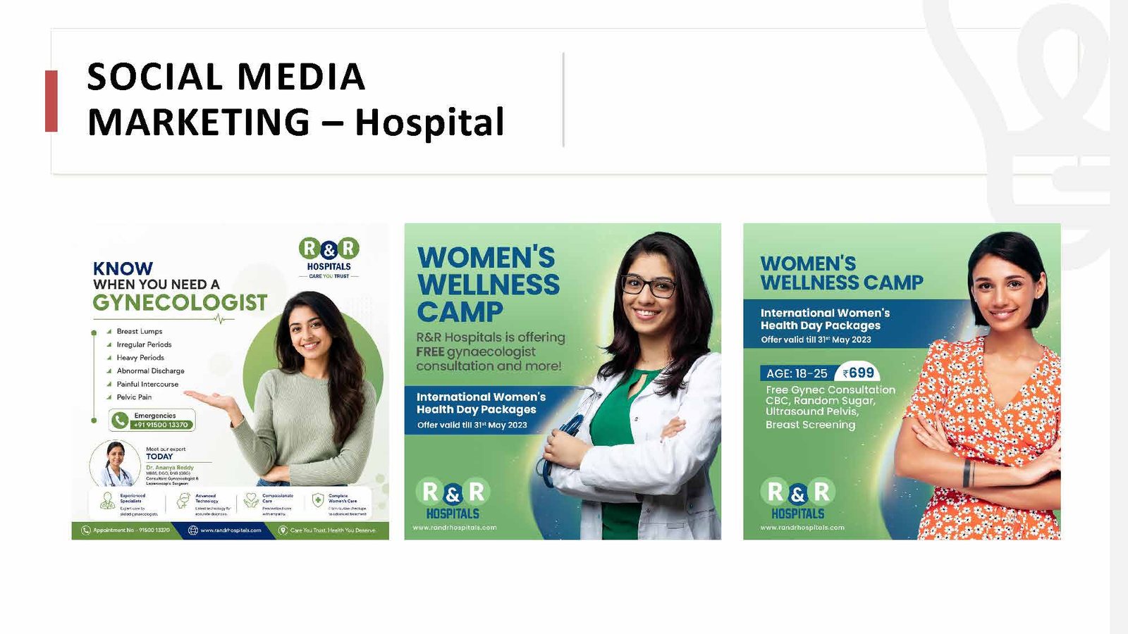 R&R Hospitals 2 — healthcare social media marketing, hospital ad creatives, medical campaign design