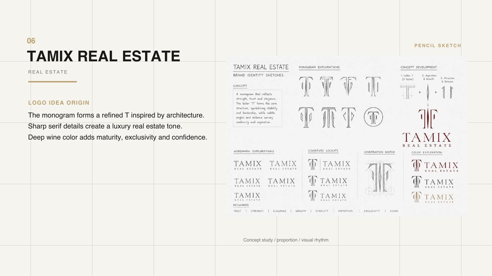 Tamix Real Estate 1 — real estate logo design, luxury property branding, architecture logo design